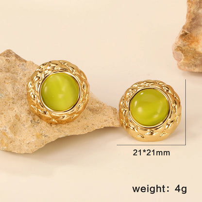 LUXUSTEEL Irregular Vitality Earrings Butterfly Women Stud Earrings Round Stainless Steel Female Ear ring Elegant Jewelry Gift