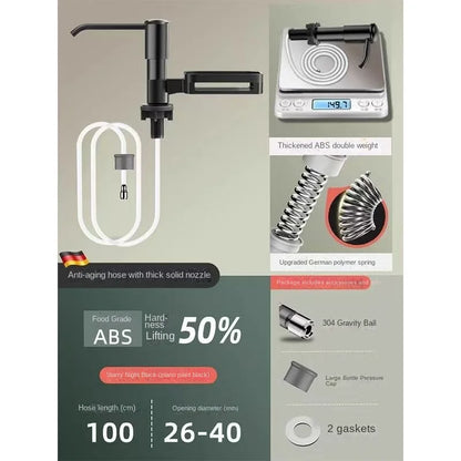 Kitchen sink soap dispenser sink detergent press household washing basin soap extension tube detergent pressurizer