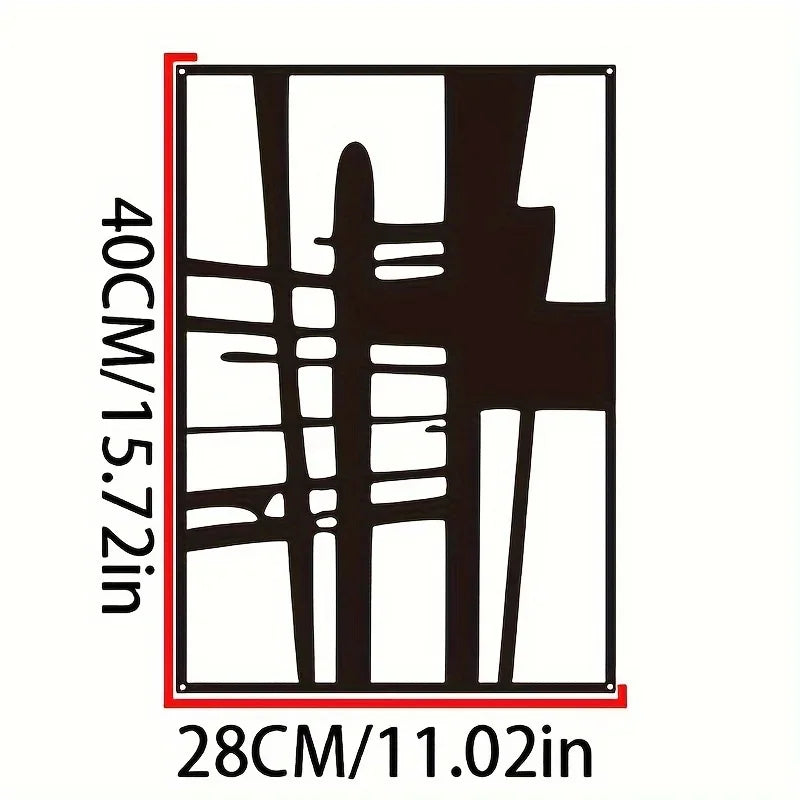 Abstract Metal Wall Art - Minimalist Single Line Decorative Sculpture. Modern Wall Decor for a Stylish Wall Art Display