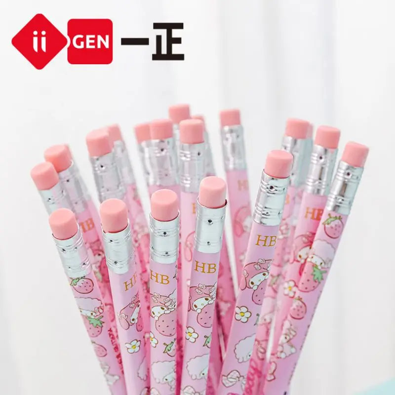 12pcs/set Sanrio Series Melody Triangle Writing Pencil Set Cute Student Pencil Creative Writing Pencil School Student Stationery