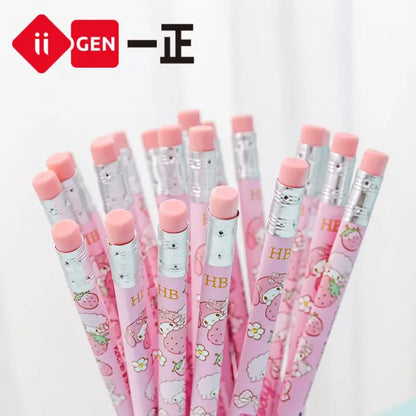 12pcs/set Sanrio Series Melody Triangle Writing Pencil Set Cute Student Pencil Creative Writing Pencil School Student Stationery