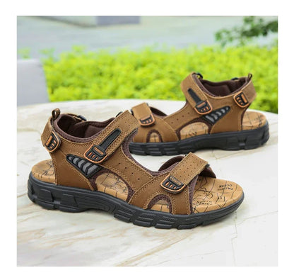 Summer Men's Sandals 2024 Trending Adult Men's Sandal Original Brands Shoes Man's Leather Sandal Sandals for Boy Trend Designer