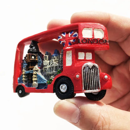London UK 3D Fridge Magnets Tourism Souvenir Resin Refrigerator Magnets Sticker Collection Handicraft Gift Decoration Articles