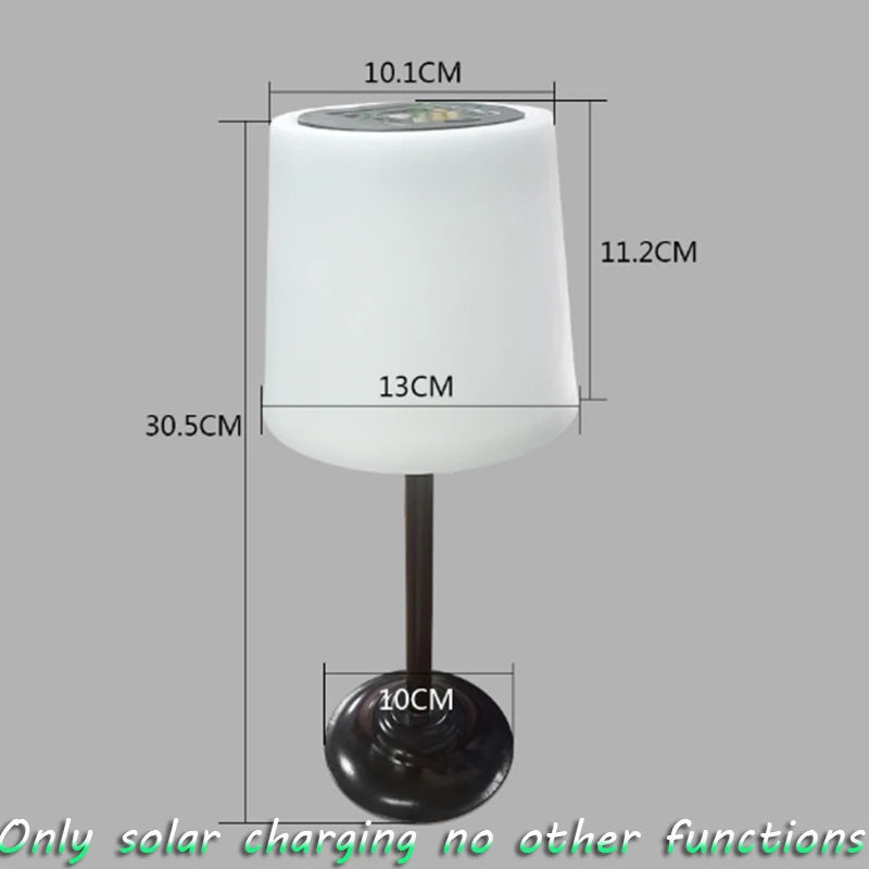 Smart Solar Table Lamp LED White Night Lights for Indoor Desk Outdoor Garden Household - Solar Powered Reading Light