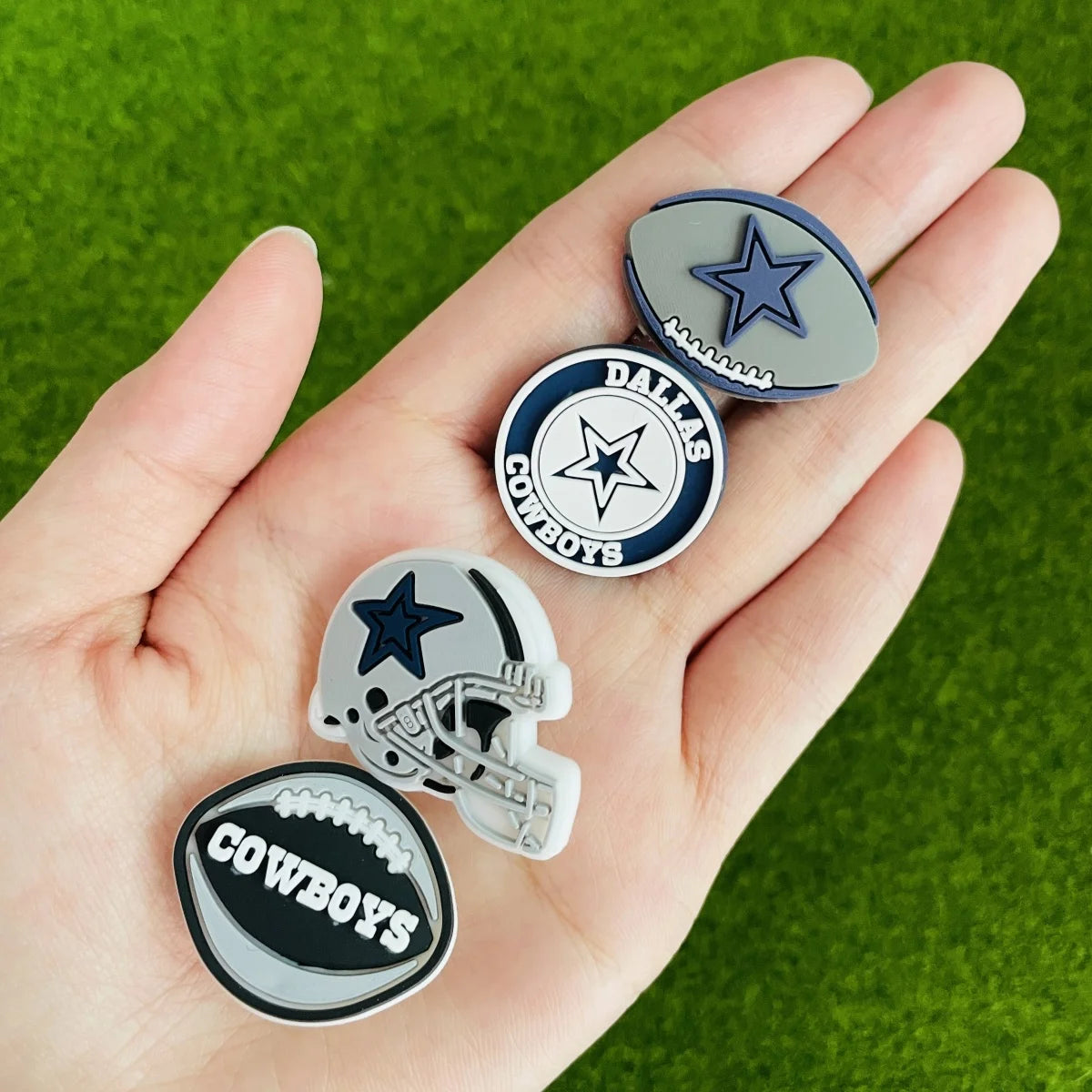 7PCS Football Lover Charms for Crocs,Sports Ball Decoration for Adults Party Favor