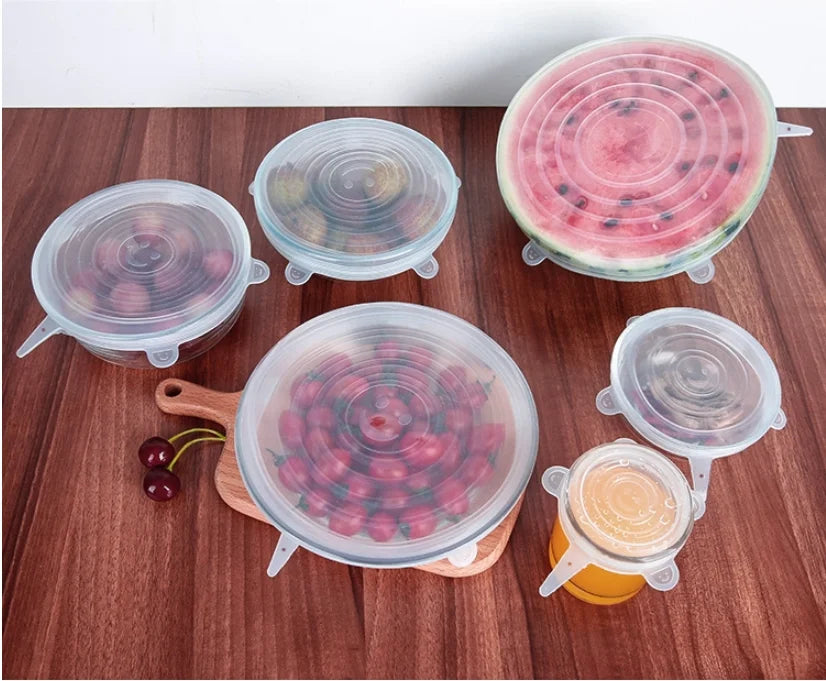 Silicone Cover Stretch Lids Reusable Durable and Expendable Lids Silicone Covers for Fresh Food Leftovers Keep Food Fresh