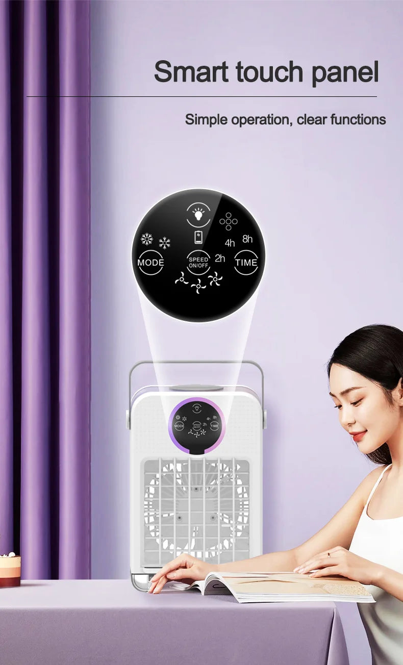 Home desktop air conditioning fan dormitory USB mini electric fan refrigeration air conditioning office small mobile air cooler