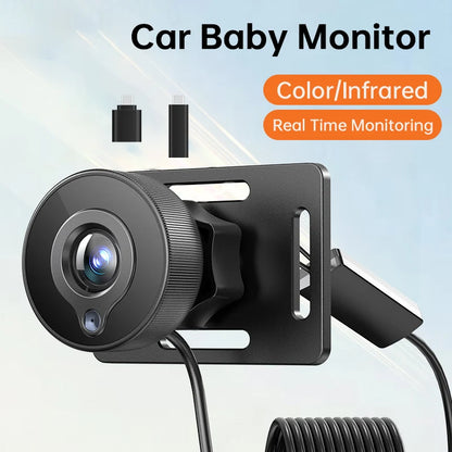 Baby Car Monitor 1080P Monitor Camera for Baby Rear Facing Seat Mirror Display 125° Wide View Night Vision Car Mirror Camera