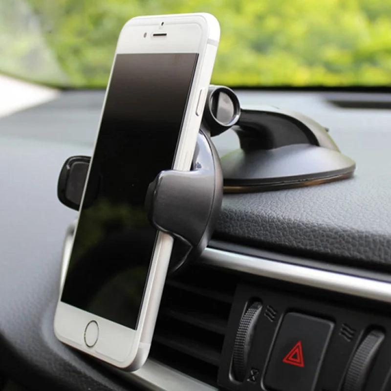 Universal Car Phone Holder Windshield Mount - Adjustable Cell Stand Support for Smartphone Car Mount Cell Phone Holder