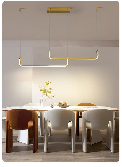 Modern Chandeliers Aluminum Dining Room LED Pendant Lamps Home Décor Bedroom Study Living RoomLighting Fixtures