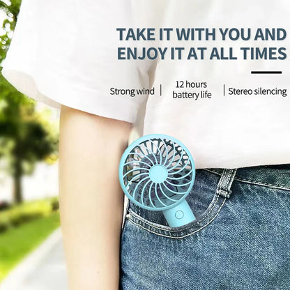 Mini Portable Fans Handheld USB Rechargeable Quiet Handheld Fans Air cooler Outdoor Travel Hand Fan ventilateur portable Fan