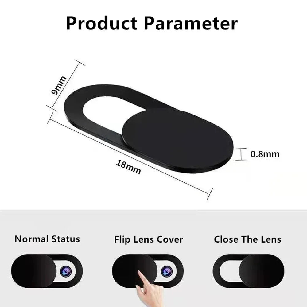 Webcam Cover Shutter Magnet Slider Plastic Camera Cover for iPad Tablet Web Laptop Pc Camera Mobile Phone Lenses Privacy Sticker