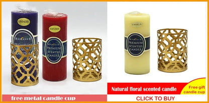 Flameless Pillar Candles Black Red Yellow Scented Candles Large Soy Wax Prayer Church Candles Aromatherapy