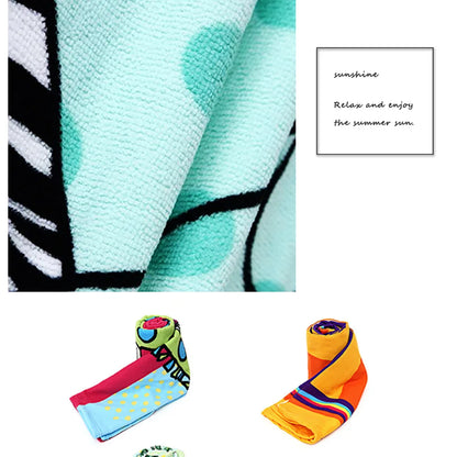 Custom Photo 3D Bath Beach Towel Funny Picture Customization Microfiber Outdoor Swimming Gifts Hotel Logo Bulk Orders Wholesale