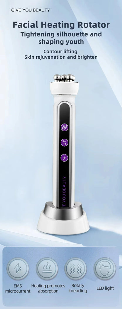 RF Facial Massage Roller EMS Face Lifting Machine Microcurrent Skin Tightening Face V-line Beauty Device Eye Roller Skin Care