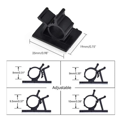20 Pcs Cable Clips Self Adhesive Power Cord Management Wire Holder Cable Organizer Clamp Wire Clip for Car Desktop Wall Phone