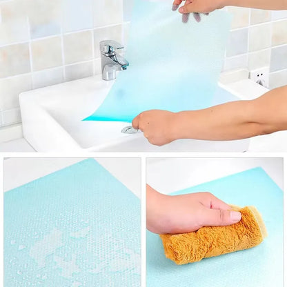 4PCS Refrigerator Pad Home Kitchen Placemat Drawer Shoe Cabinet Shelves Waterproof Dustproof Can Be Cut Fridge Pad