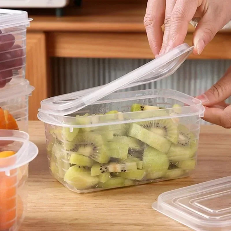 1/3/5pcs Refrigerator Storage Box Fridge Organizer Fresh Vegetable Fruit Storage Container Food Crisper Box Kitchen Organizer