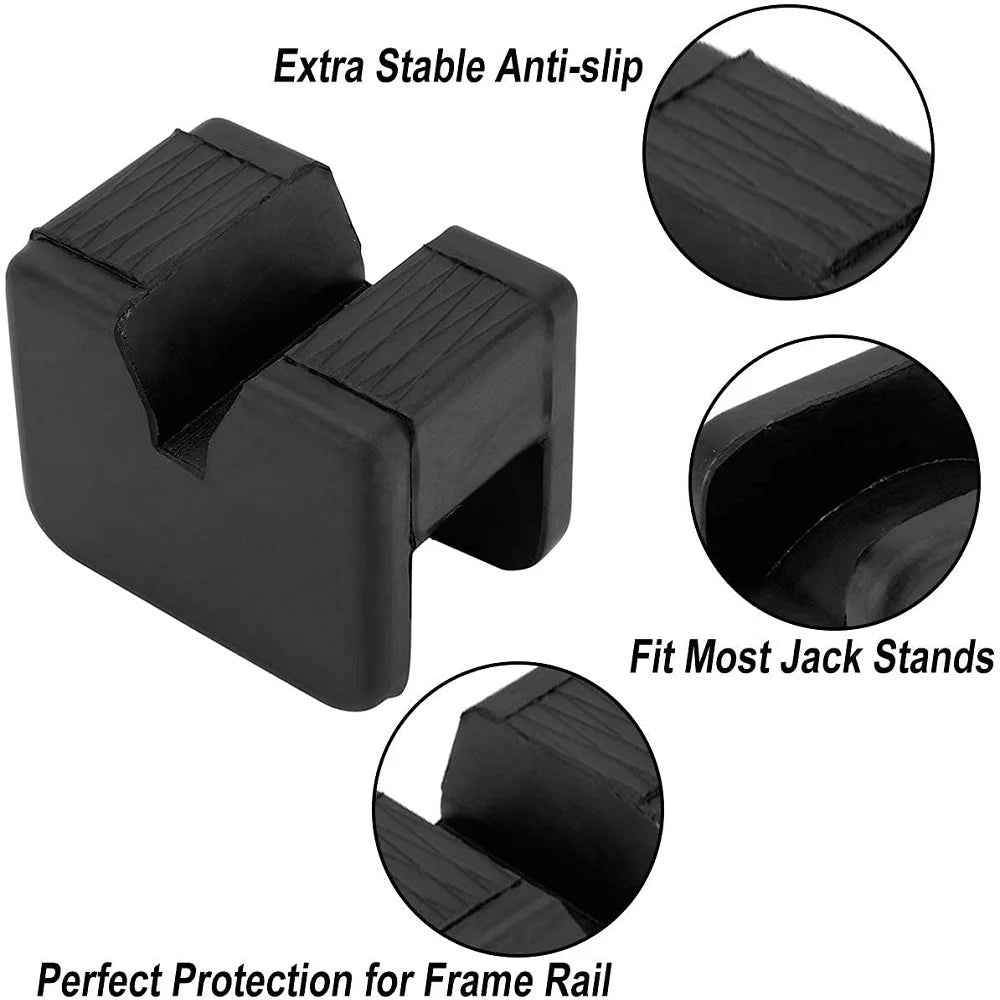 Car Lift Jack Stand Rubber Pads Frame Protector Adapter Floor Slotted Lexus Subaru Fiat Universal Automotive Repair Tool Parts