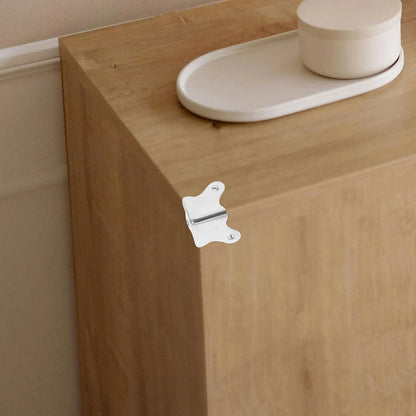 4pcs Stainless Steel Corner Protectors 30x30x0.8mm Metal Guards for Furniture Kitchen Cabinets Decorative Box Corners Wooden