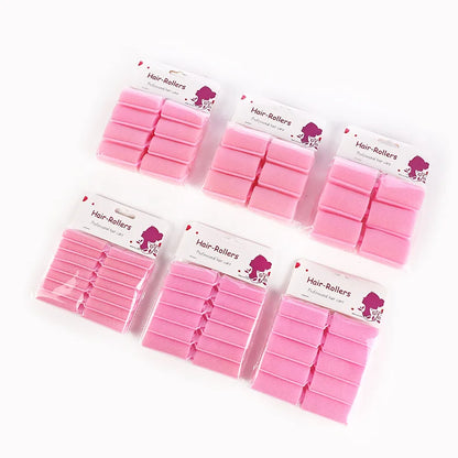 12pcs Soft Sponge Foam Cushion Hair Rollers Curlers Hair Salon Barber Curls Hairdressing Kit DIY Home Hair Styling Tools Бигуди