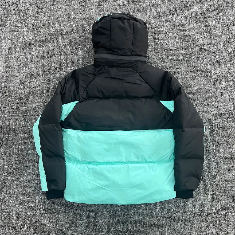 Winter Men Plush Thick Warm Jacket Hoodies Centre Cee Fashion Down Jacket BlackBlue Y2k Streetwear Clothing Mens Coat