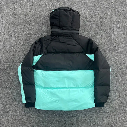 Winter Men Plush Thick Warm Jacket Hoodies Centre Cee Fashion Down Jacket BlackBlue Y2k Streetwear Clothing Mens Coat