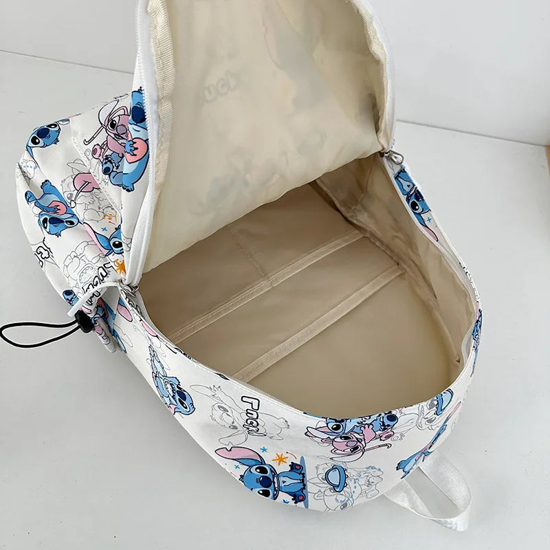 New Student Backpacks Stitch Printed Schoolbags Trendy Backpacks Large-capacity Lightweight Student Casual Bags Anime Schoolbags