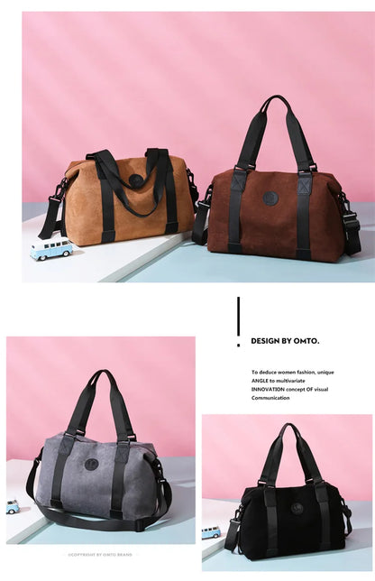 Men's Large Capacity Fashionable Short Distance Travel Totes New Suede Travel Handbag Women's Portable Sports and Fitness Bag