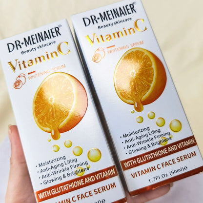 50ml*2pcs Vitamin C Face Serum, Brightens, Hydrates and Reduces Signs of Aging, with Vitamin C, Hyaluronic Acid for Glowing Skin