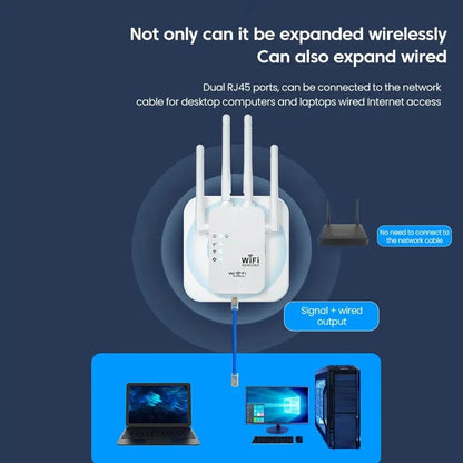 WIFI FIY 300M Wireless WiFi Repeater WiFi Extender Long Range Wireless WIFI Signal Booster Wireless Network Internet Repeater EU