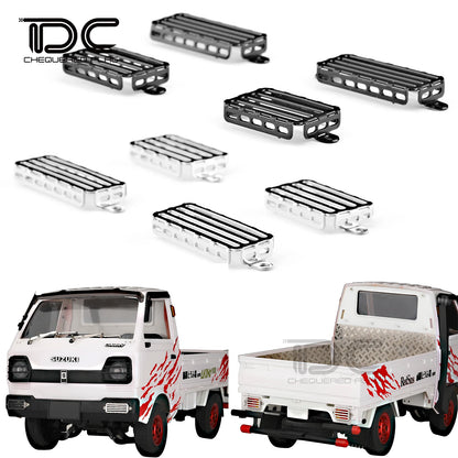 for WPL D12 Truck 3D Metal Lamp Cover Headlight Front & Rear Light Guard 1/10 RC Trailer Remote Control Car Spare Part Upgrade