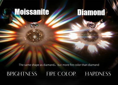 ATTAGEMS Luxury Round Cut 2.5mm Moissanite Ring for Women Man 925 Sliver Sparkling Fine Jewelr Engagement Wedding Party Gift New