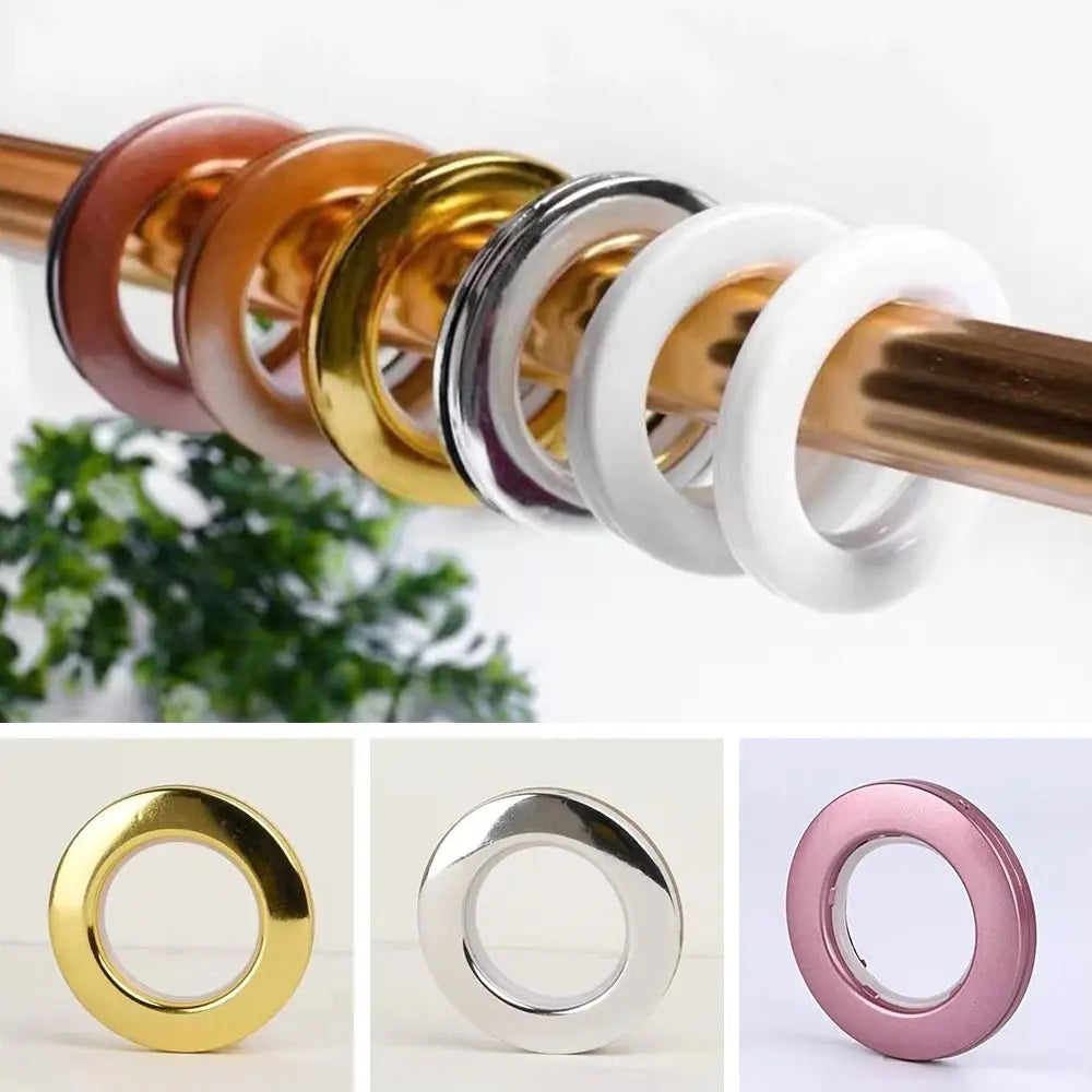 Plastic Curtain Eyelet Ring Curtain Grommet Top Mute Hanging Curtain Ring for Bathroom Living room Home Decor Curtain Accessory