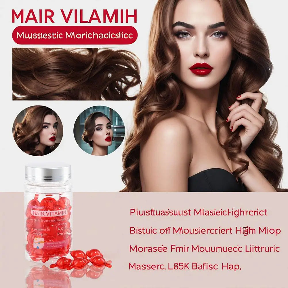 Smooth Silky Hair Vitamin Capsule Keratin Complex Oil Hair Care Repair Damaged Hair Serum Nourishing Moroccan Hair Oil