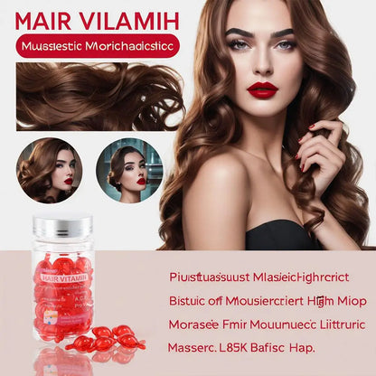 Smooth Silky Hair Vitamin Capsule Keratin Complex Oil Hair Care Repair Damaged Hair Serum Nourishing Moroccan Hair Oil