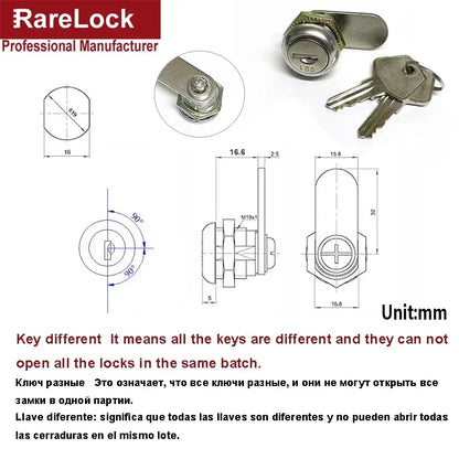 Cash Box Cam Lock for POS Machine Cash Drawer DIY Furniture Hardware Rarelock 1015 G
