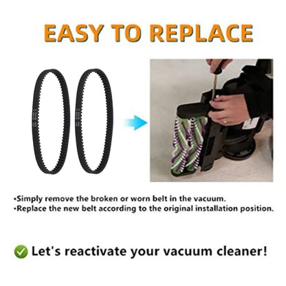 2 Pcs Vacuum Belt 1611129 Rubber Vacuum Cleaner Replacement Belt for Bissell ProHeat 2X Revolution Pet Pro
