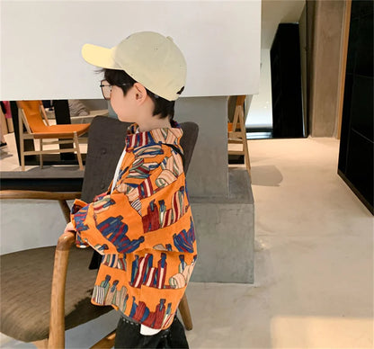 Boys Baby's Kids Blouse Coat Jacket Outwear Cotton 2024 Sweet Spring Autumn Shirts Outwear High Quality Children's Clothing