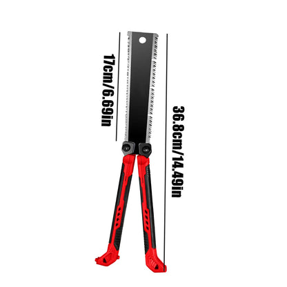 Saw Woodworking Hand Tools 14" Pocket Folding Saw SK5 Wood Saw,13/14TPI Double Edges Pull Saw Portable Camping Saw Flush Cut Saw