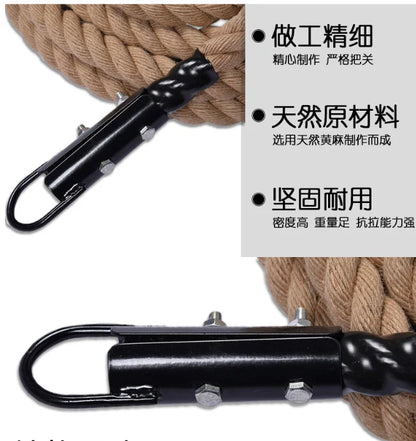 38 MM*4/6/9 M Professional Climbing Rope Strong Jute Rope Mountain Climbing Training Cord Outdoor Sports Accessories