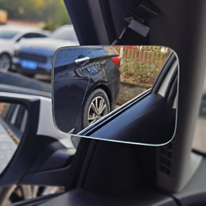 Car Auxiliary Blind Spot Mirror 360 Degree Wide Angle Adjustable  Interior HD Convex Rearview Mirror Parking Rimless Mirrors