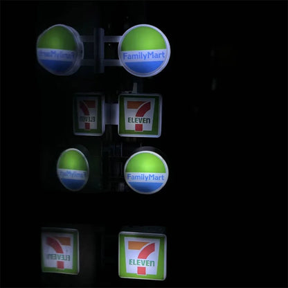 New Convenience Store Refrigerator Stickers Magnetic Fridge Stickers Lightbox Toy Model Light Signs Home Decorative Ornaments