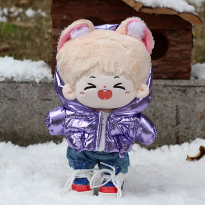 20CM Cotton Doll Jacket Cotton Jacket Without Attributes Cotton Doll Hooded Winter Clothes Doll Clothes