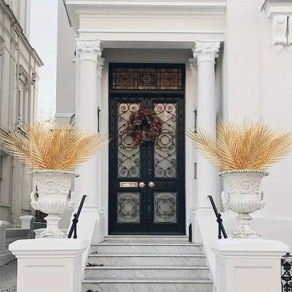 6/12 gold faux palm fronds, outdoor faux palm fronds, fake tropical palm fronds, birthday and wedding party decorations