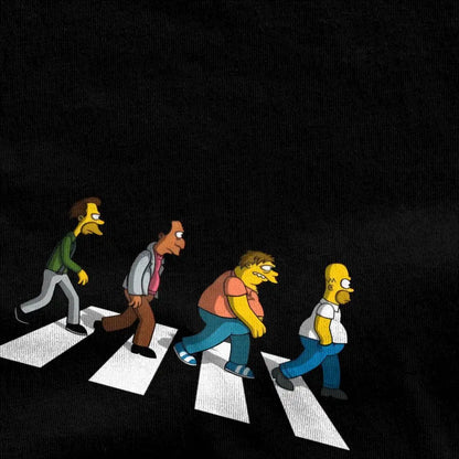 Mens T Shirt Simpsons DAD Sidewalk T-Shirts Fashion Summer Tees Aesthetic Design Cotton Clothing Gift