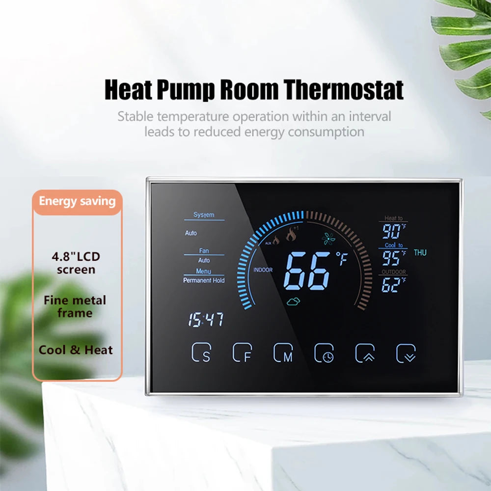 WiFi Smart Thermostat Temperature Controller Programmable Touch Control Mobile APP Voice Control Compatible with Alexa Home