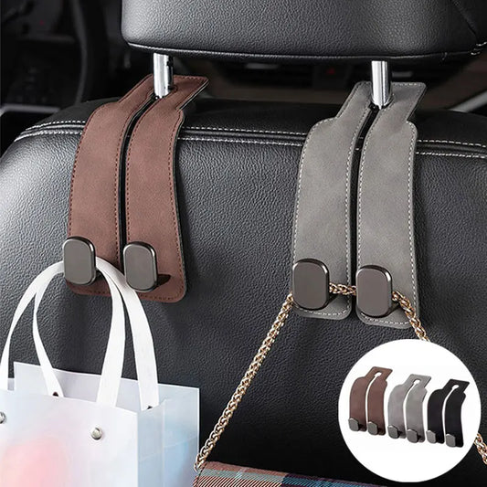 2 in 1 Car Hook For Car Rear Seat Back Hooks Headrest Hanger Clip Universal Double Hooks Holder Storage Car Interior Accessories