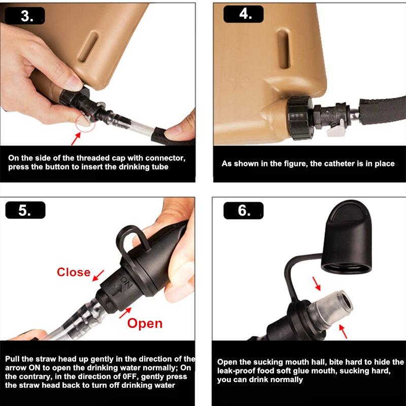 YAKEDA 1.75L Water Bottle Hydration with Pipe Multifunctional Kettle Vest Liner EVA Food Grade Water Bag New Kettle Insert Plate