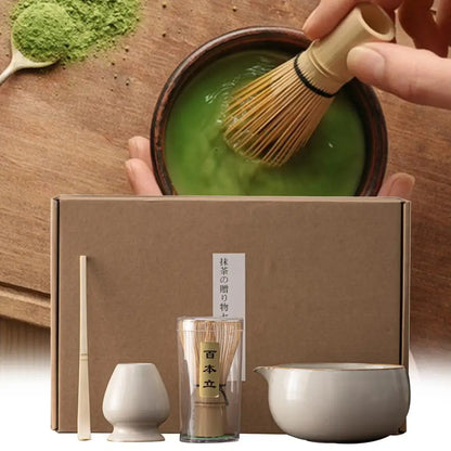 Matcha Whisk Holder 4 Piece Japanese Matcha Powder Kit Matcha Bowl Set Matcha Accessories For Beginners Home Enjoy Alone Or